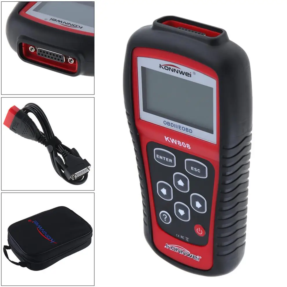 OBDII EOBD многоязычный Автомобильный Диагностический прибор 12 В для диагностики