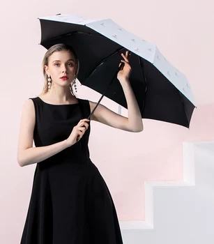 

Vinyl Parasol Female Bronzing Sailing Boat Small Fresh Goddess Sun Rain Dual-use Sunscreen UV Folding Umbrella Girls Umbrellas W