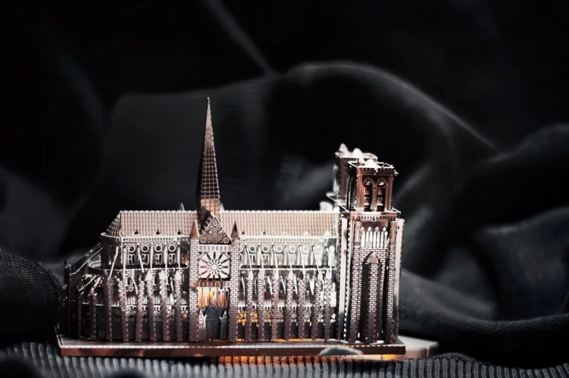 Notre Dame 3D головоломка Diy Василий церковные ночные огни Светодиодная лампа освещенная База дисплей домашний декор обучающие игрушки для детей Пазлы