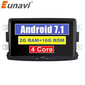 

Eunavi 1 Din Android 7.1 8'' Car Radio GPS Navigation For Renault Duster 2014-2016 Stereo 2G RAM quad core wifi bluetooth RDS
