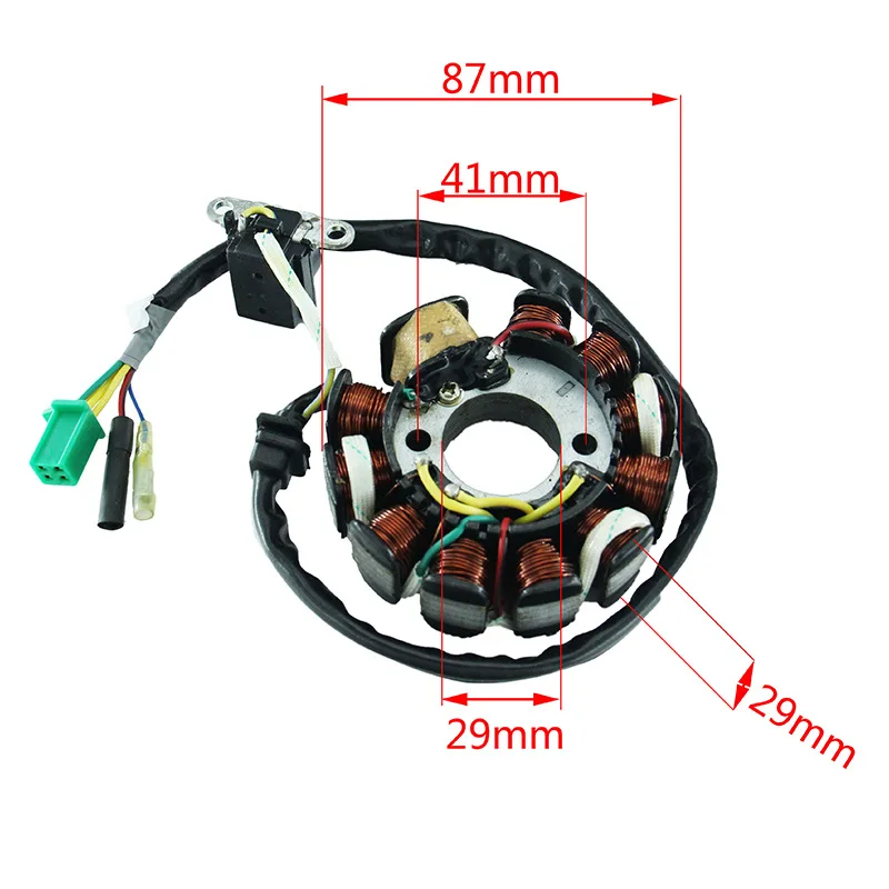 Мотоцикл часть cq-112 gy6-11 megneto статор катушка для питбайк ATV quad go kart скутер GY6 125CCG до 200CC двигатель