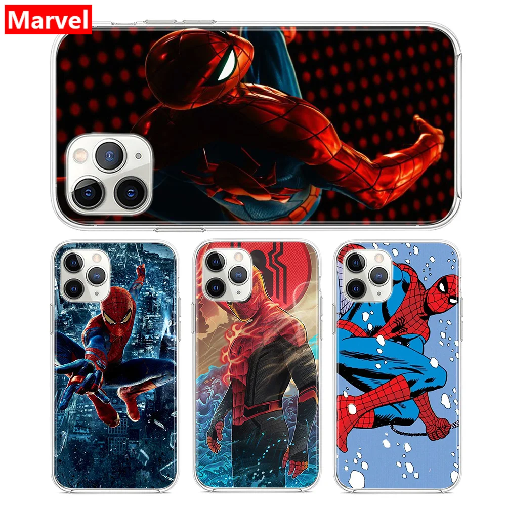 Супергерой Marvel Мстители Человек-паук для Apple iPhone 12 Mini 11 XS Pro Max XR X 8 7 6 6S Plus 5 5S SE 2020
