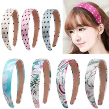 1 pieza de moda para mujeres con puntos florales banda para el cabello para mujeres Aro para la cabeza Simple dulce niñas diadema accesorios para el cabello cinta para el cabello(China)