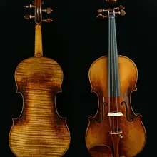 Реальные фото мастер скрипка Stradivari 1716 Messiah скрипка 1-P пламя назад