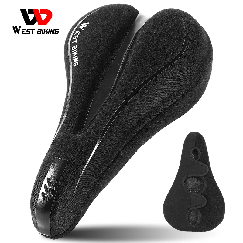 West Biking 3d Gel Bicycle Saddle Cover Liquid Silicon Cycling Seat