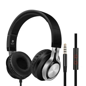 

K2 3.5mm Wired Over Ear Stereo Headphone Smartphones Laptop Noise Cancelling Gaming Headset,Silver Gray
