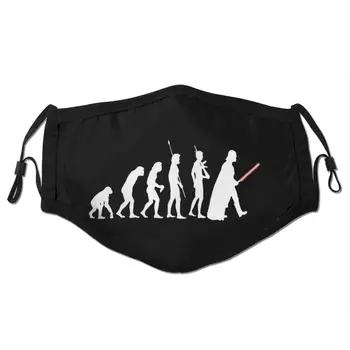 

Starwars Mouth Face Mask The Dark Side Of Evolution White Facial Mask Fashion Funny with 2 Filters for Adult