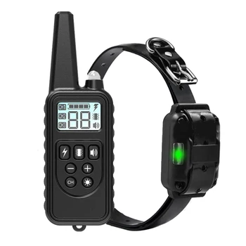 

Electric Dog Training Collar Waterproof Rechargeable Remote Control Pet with LCD Display for All Size Bark-stop Collars