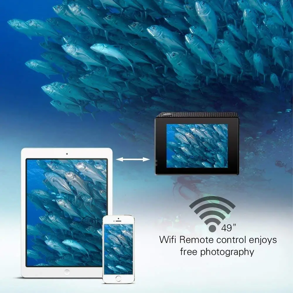 4K HD спортивная DV камера WiFi 1080P Экшн 170D Подводная Водонепроницаемая
