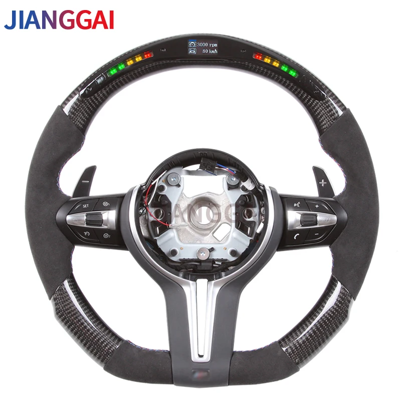 For BMW Steering Wheel M3M5 1 4 Series X1 X2 X3 X4 X5 X6 Itlay Alcantara LED Shift Light Racing