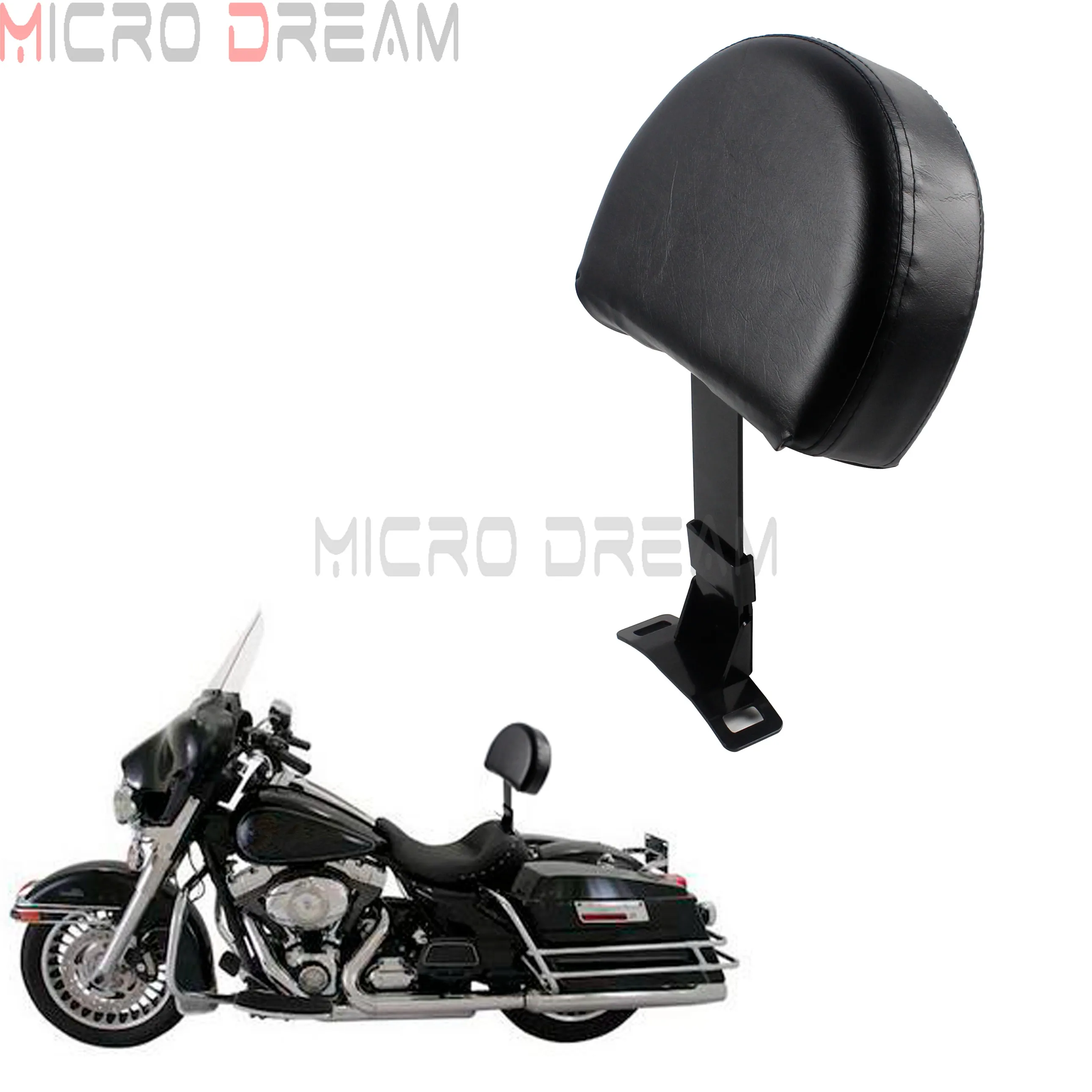 Черный комплект со спинкой для Harley Touring Electra Tri Glide ультра классический