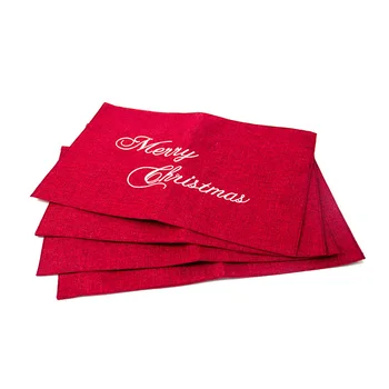 

Fabric Place Mats Home Hotel Restaurant Office Building Set Of 4 Christmas