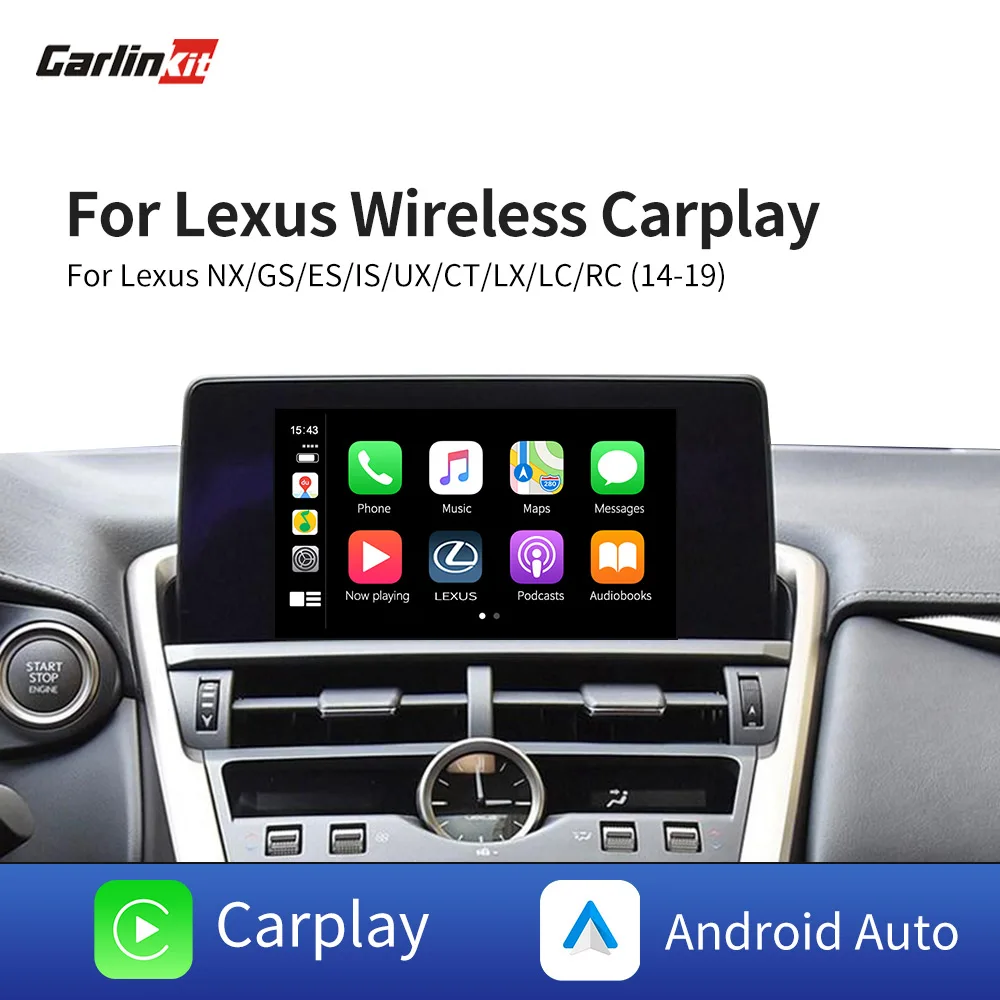 

Carlinkit For Lexus Decoder Box NX ES US iS CT RX GS LS LX LC RC Wireless CarPlay/Android Auto Support Map/Music/Voice Control