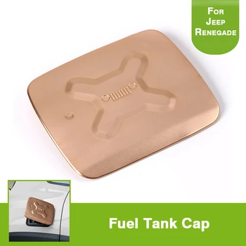 

New Arrivals Gold Gas Fuel Tank Cap Filler Door Trims Exterior Covers For Jeep Renegade 2015-2016