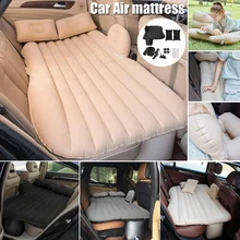 Colchón inflable de viaje para coche, cama Universal para asiento trasero, multifuncional, sofá, cama de aire, almohada para acampar al aire libre con aire