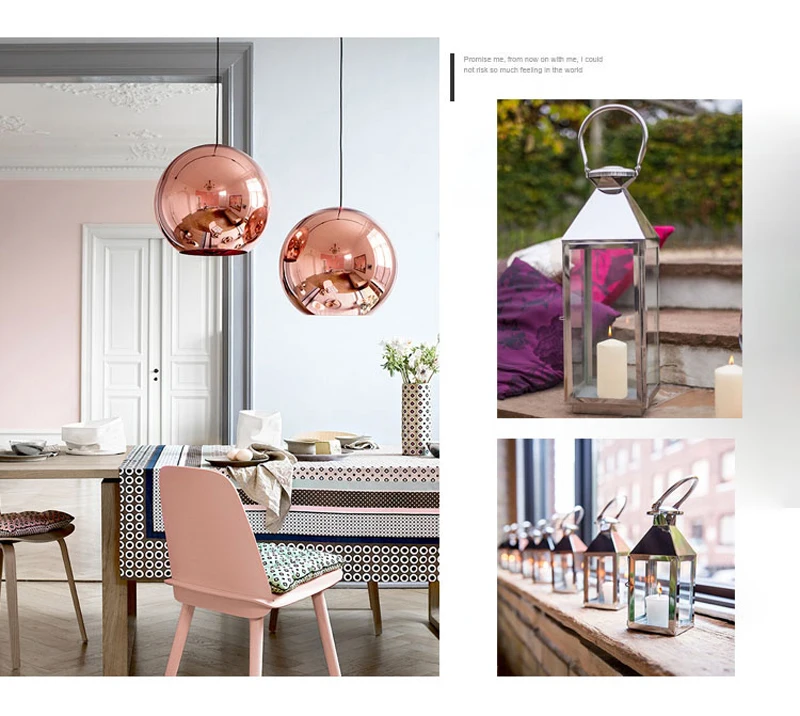 Скандинавские подсвечники, розовое золото, нержавеющая сталь, подсвечник, стеклянная ветровая лампа, подсвечник, романтическое свадебное украшение для дома