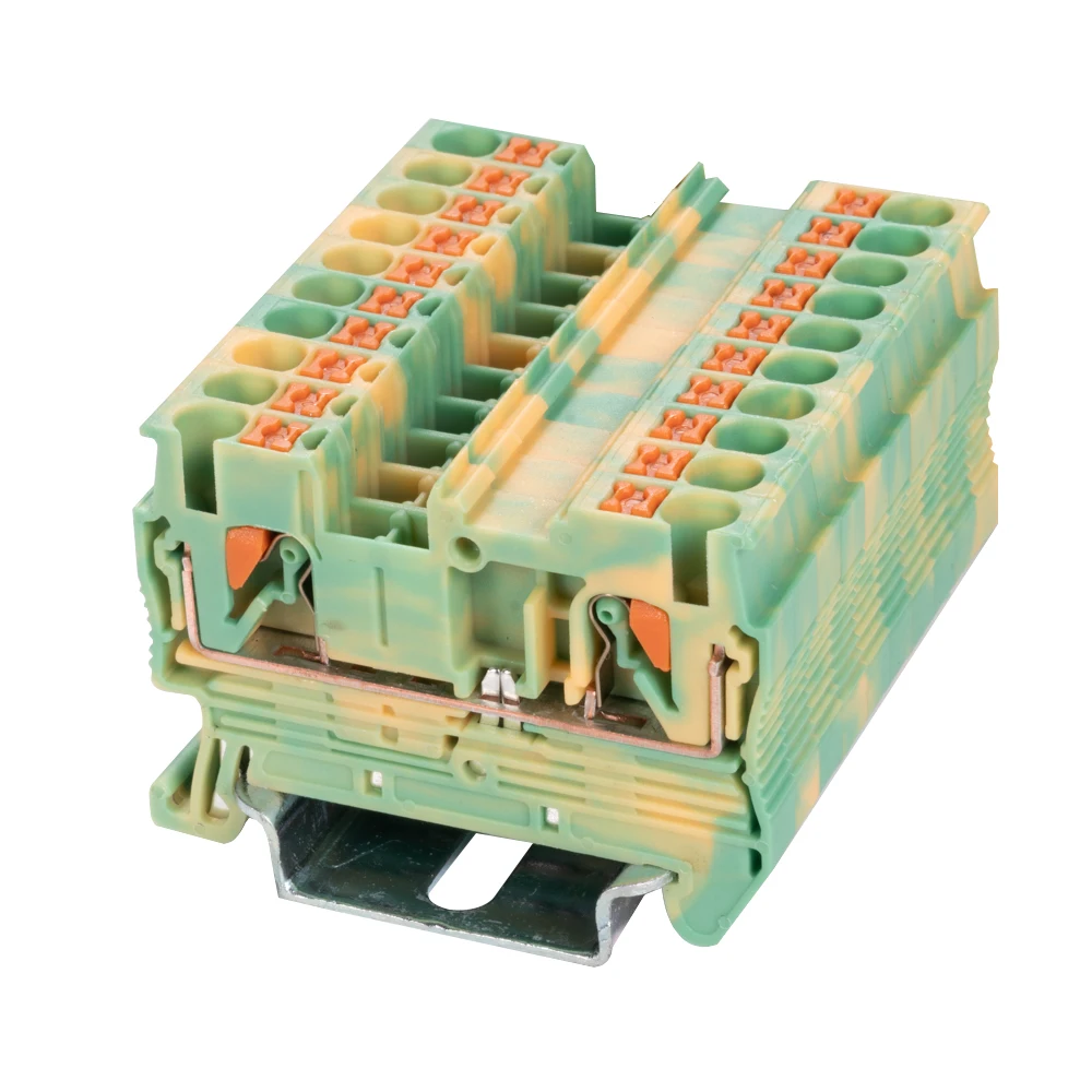 ST2-2.5JD Din Rail терминальный блок Первый пуш-ап весной безвинтовое PT2.5 PE сделано
