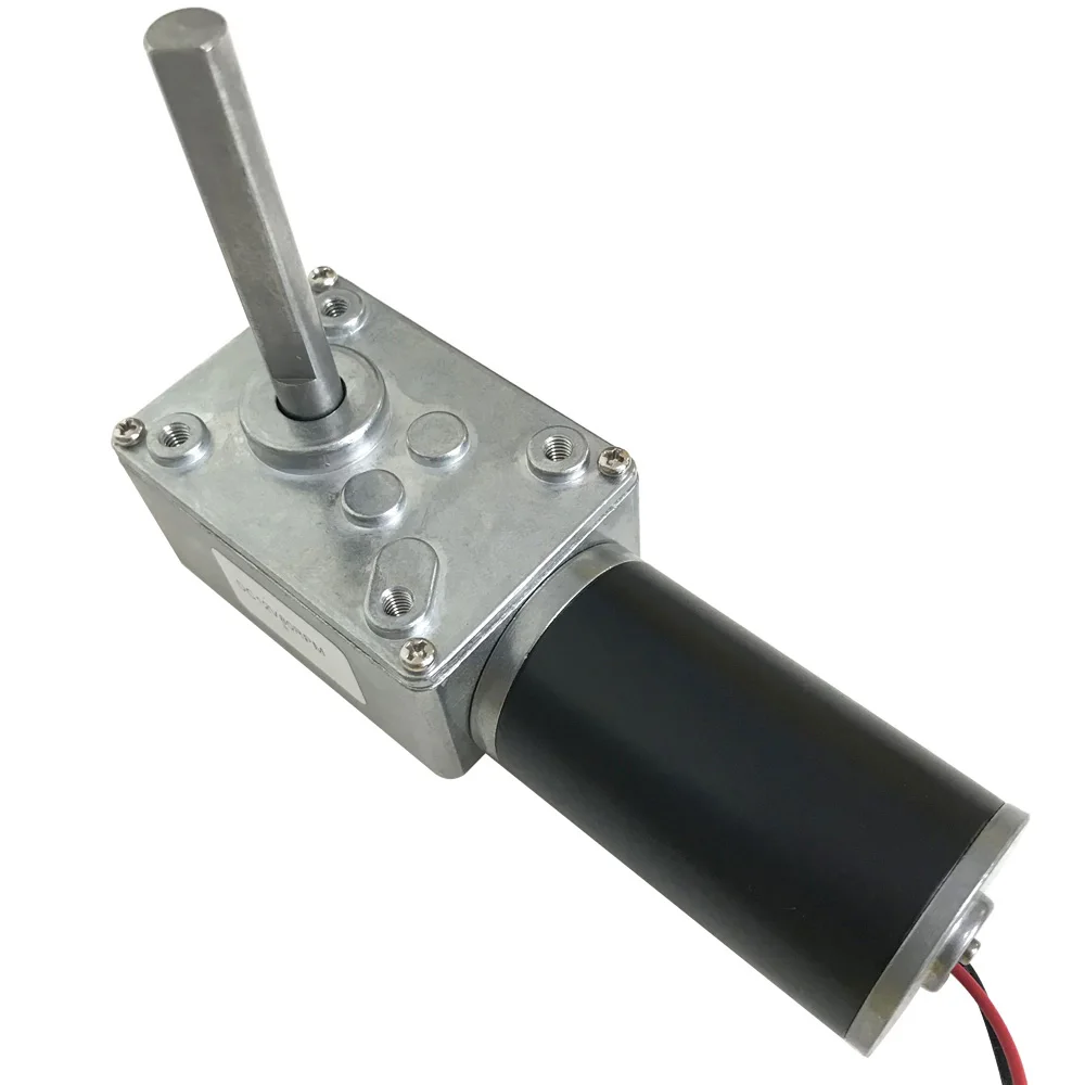 Moteur À Engrenage À Vis Sans Fin 12v/24v Cc, Couple Élevé, Longueur De L