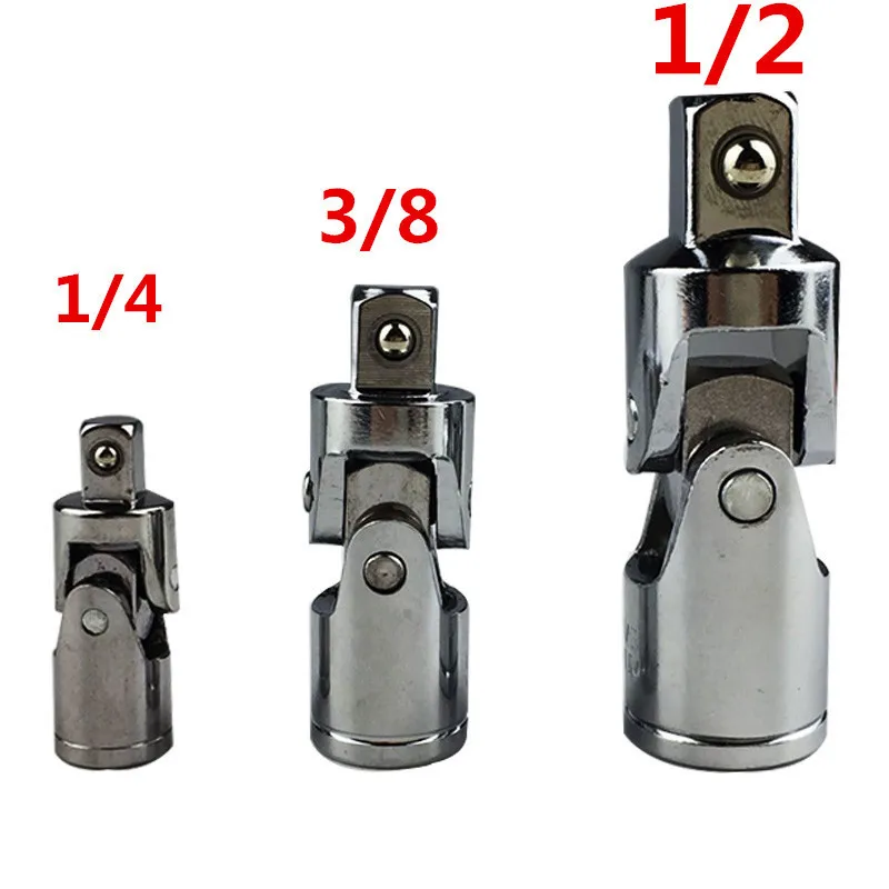3PC 1/2 3/8 1/4 Inch Universal Conversion Head Square Sleeve Steering Drive Swivel Joint Air Impact Socket Tool | Инструменты