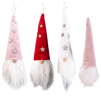 

Gnome Christmas Ornaments Plush Scandinavian Santa Gnome Tomte Hanging Xmas Tree Fireplace Home Decoration