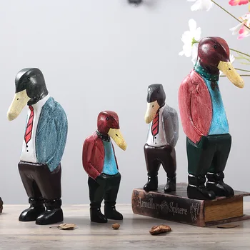 

Creative Nordic Denmark Wood Crafts Ddisplay Duck Design Birthday Gift Home Decortaion Desktop Figurines
