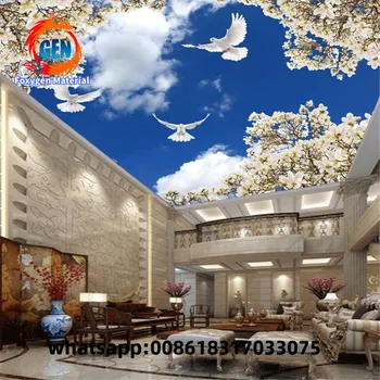 

Wall paper interior decoration soundproof pvc stretch ceilings panel with 15-year warranty for household