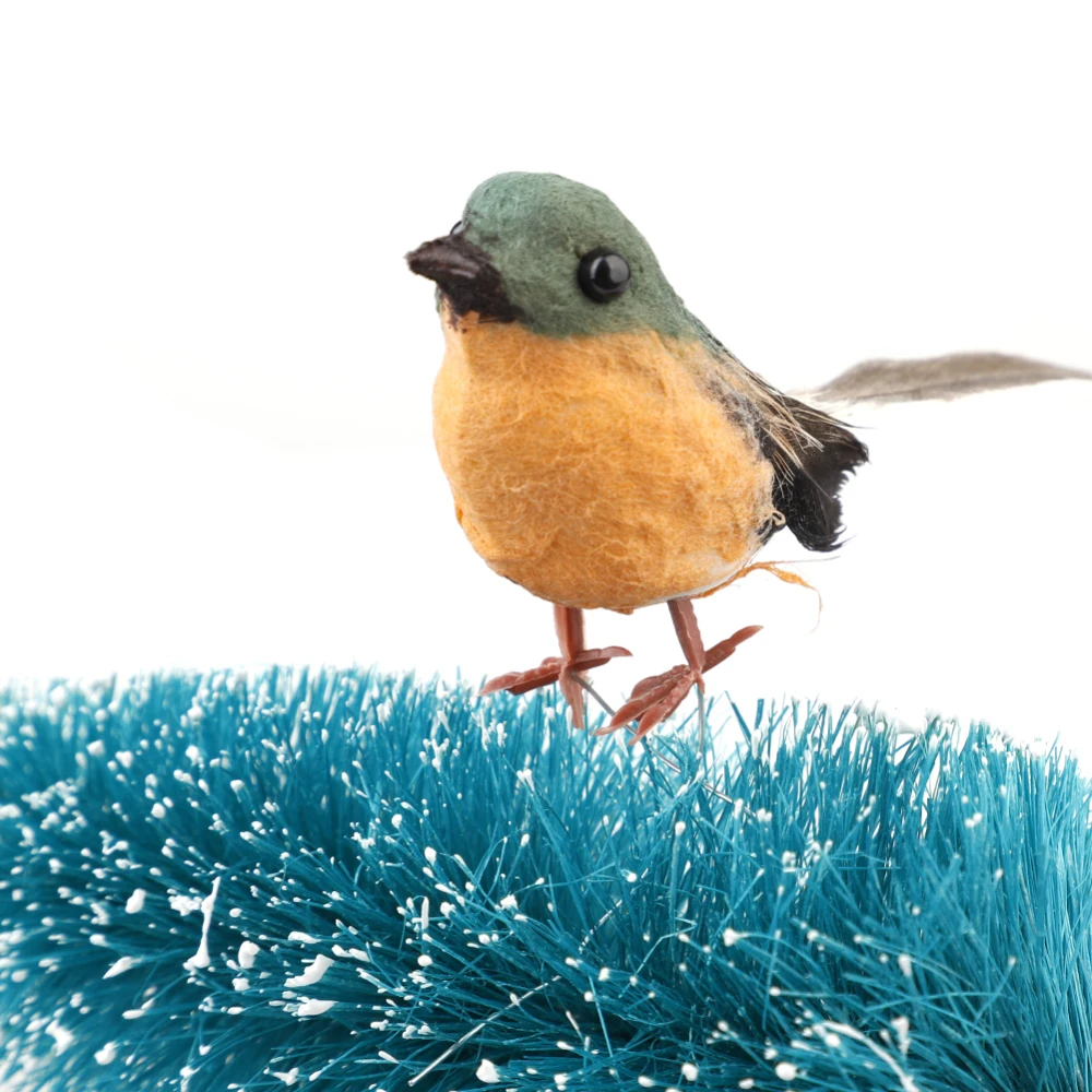 

12PCS Robin Bird Christmas Tree Decoration Craft Artificial Feather Christma tree Merry Christmas Ornaments