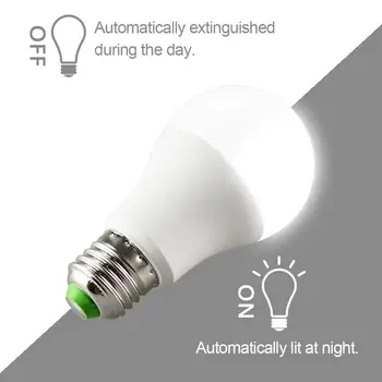 

E27 7W Dusk to Dawn Automatic On&Off LED Sensor Light Bulb for Courtyard Wall