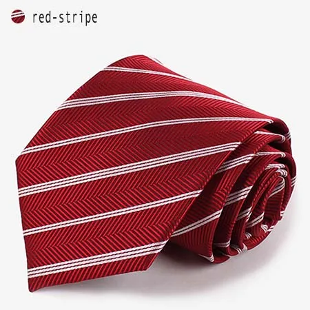 red stripe Мужской полосатый формальный Ширина Галстуки для работы свадьбы модный галстук для мужчин полиэстер синий красный серый LD-2 - Цвет: red stripe