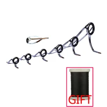 7pcs/combo Boat Rod Guide stainless steel bracket DIY Rod guide ring enhanced super hard version accessories rod guide ring part