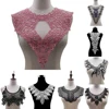 1 Pc 3D Black White Gold Embroidery Flower Lace Collar Fabric Sewing Applique DIY Patches Ribbon Trim Neckline ► Photo 1/6