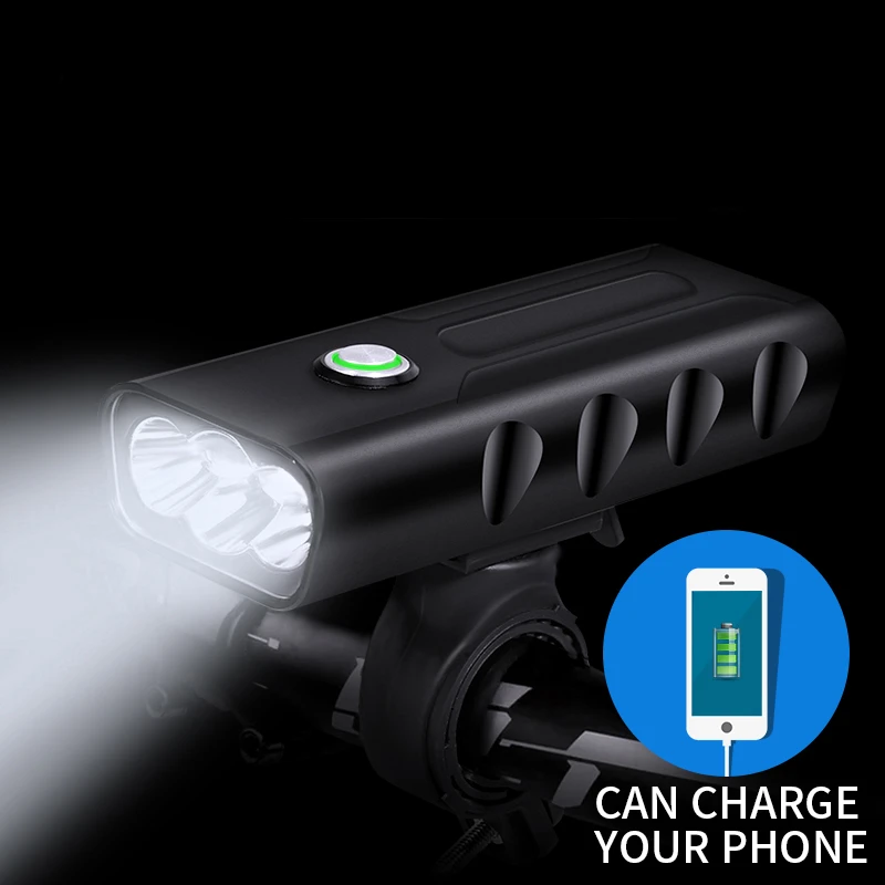 

USB Recharging Bicycle Light IPX 5 Waterproof 5200mAh 10000Lumen 3 Mode Superlight LED Bike Flashlight For Road Mountain Bike