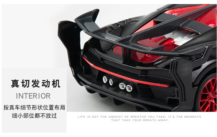 1/24 пропорция моделирование сплава Bugatti автомобиль GT сплав модель автомобиля игрушка украшение автомобиля откатные открытые двери детский подарок на день рождения