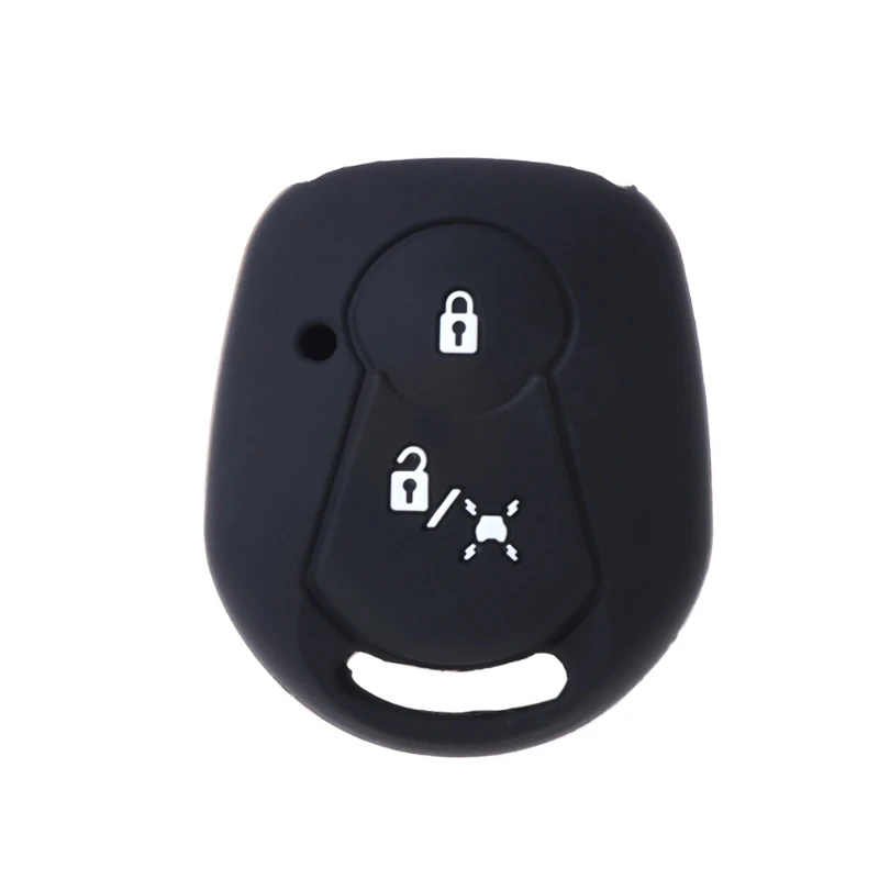2 Buttons Silicone Car Key Fob Cover Case For SSANGYONG ACTYON KYRON REXTON 2