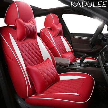 

KADULEE Custom Leather car seat cover For SsangYong Rodius ActYon Rexton Chairman Kyron Korando Tivolan Automobiles Seats cars