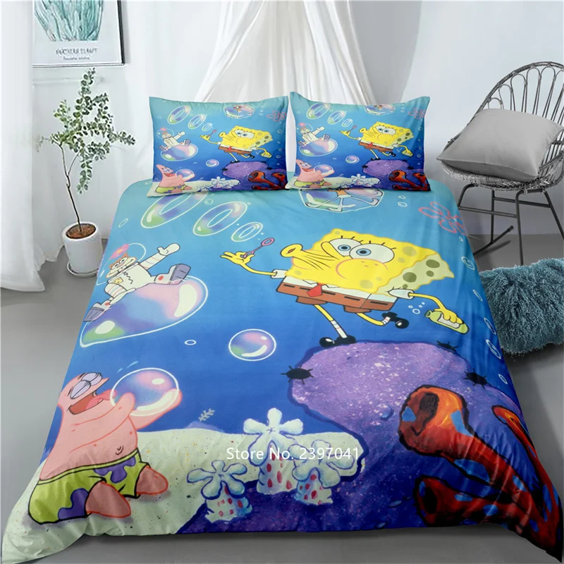 Home Textile 3d Happy Cartoon Bedding Set Cartoon Anime Character Printed Duvet Cover Sets Twin Full Queen King Size