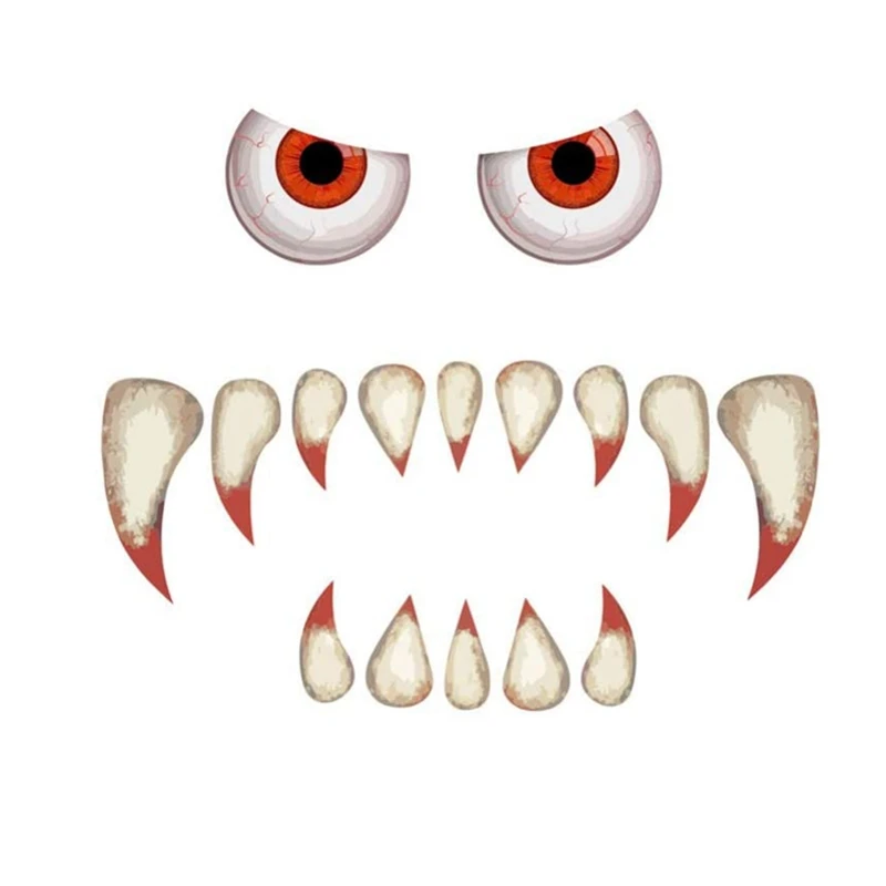 Halloween Decorations Outdoor Garage Door Archway Car Party Decor with Eyes Wall Stickers | Дом и сад