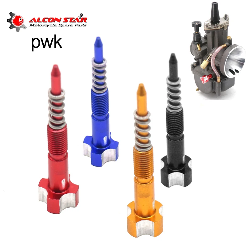 CNC Air Fuel Mixture Screw Set Fit Keihin PWK Carb 21 24 26 28 30 32 34mm Motorcycle Pit Bike ATV motorcycle carburetor motorcycle sensor guard adjuster screw
