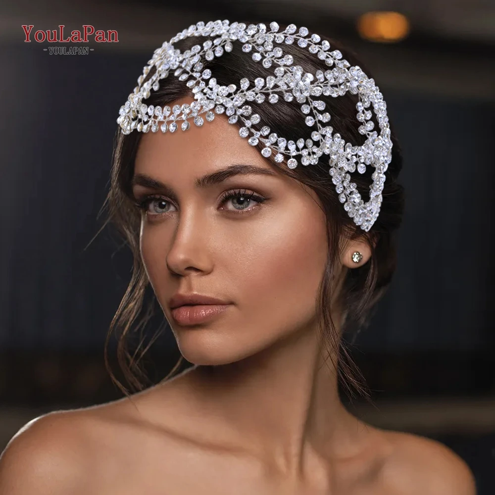 TOPQUEEN HP243 Luxury Bridal Headband Wedding Headdress Rhinestone Women Tiara Bling Hairband Hair Jewelry Hair Accessories
