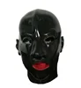 Free shipping ! Latex Mask Fetish Unisex Rubber Hood sm Mask Anatomical Heavy Mask Lined with Red Mouth Sheath Tongue and Nose T ► Photo 1/5