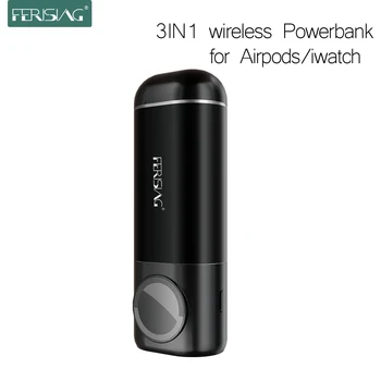 FERISING-cargador inalámbrico para Apple Watch, batería externa para Airpods Pro, Series iWatch 1, 2, 3, 4, 5, Samsung y Xiaomi