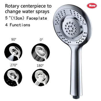 

Hand shower hot new ABS electroplating high-end shower set with oxygen ultra-thin pressurized water saving shower head