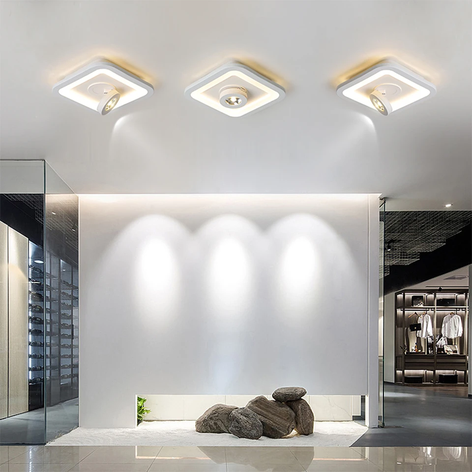 Светодиодный потолочный светильник для прохода можно поворачивать прожекторы плюс подсветка гостиной столовой коридора веранды, коридора