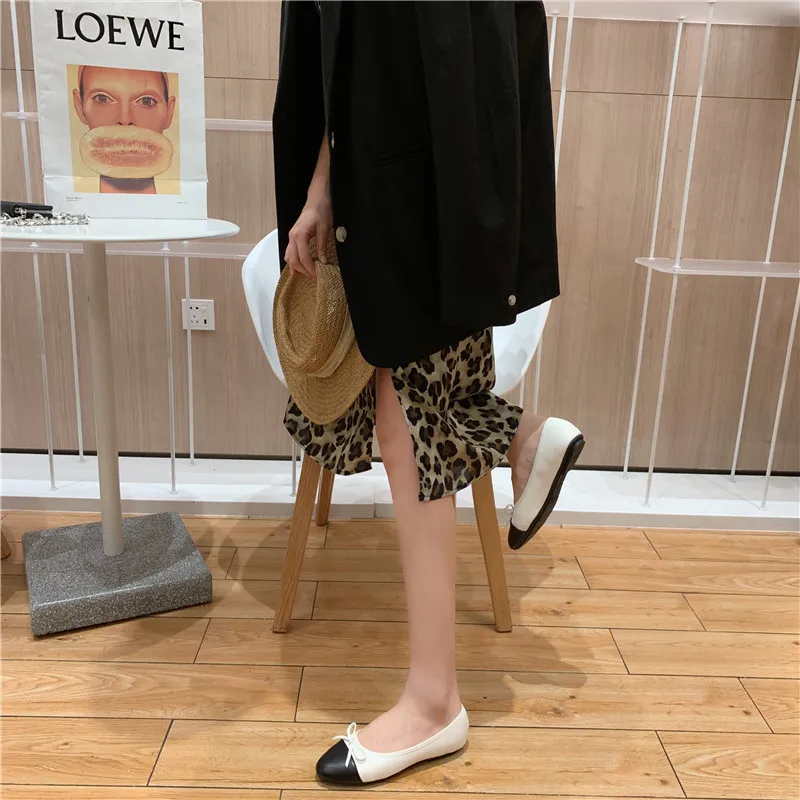 

Online Celebrity Celebrity Style 2019 New Style Low-Cut Flat Soft-Sole Mixed Colors Bow Versatile Shoes Women's