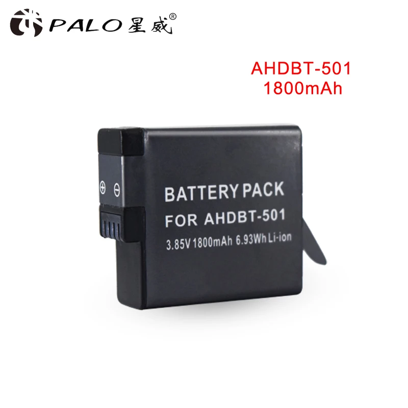 4 шт. 1800 мАч батарея GoPro hero 5 hero 6 hero 7 черная батарея Акку для GoPro hero 5 6 7 hero 5 AHDBT 501 батарея