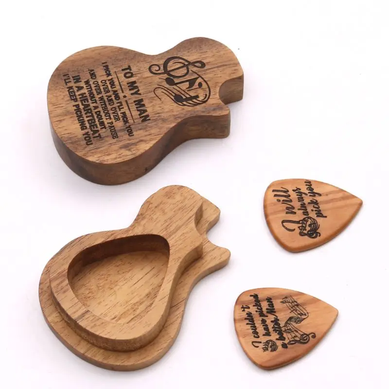 3 шт./компл. ручной работы деревянная гитара pick Box и pick s Paddles для гитариста музыка подарки для любимых R9CE