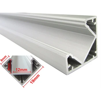 

LEDLUX BA1919 Raceway profile bar Led aluminum anodized angular Corner bend 90 degree for Led Strip up to 12mm 1 meter