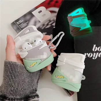 

3D Luminous Basketball Shoes AIR MAG Silicone Case for Airpods 1 2 Pro Wireless Bluetooth Earphone Protective Charging Box Cover