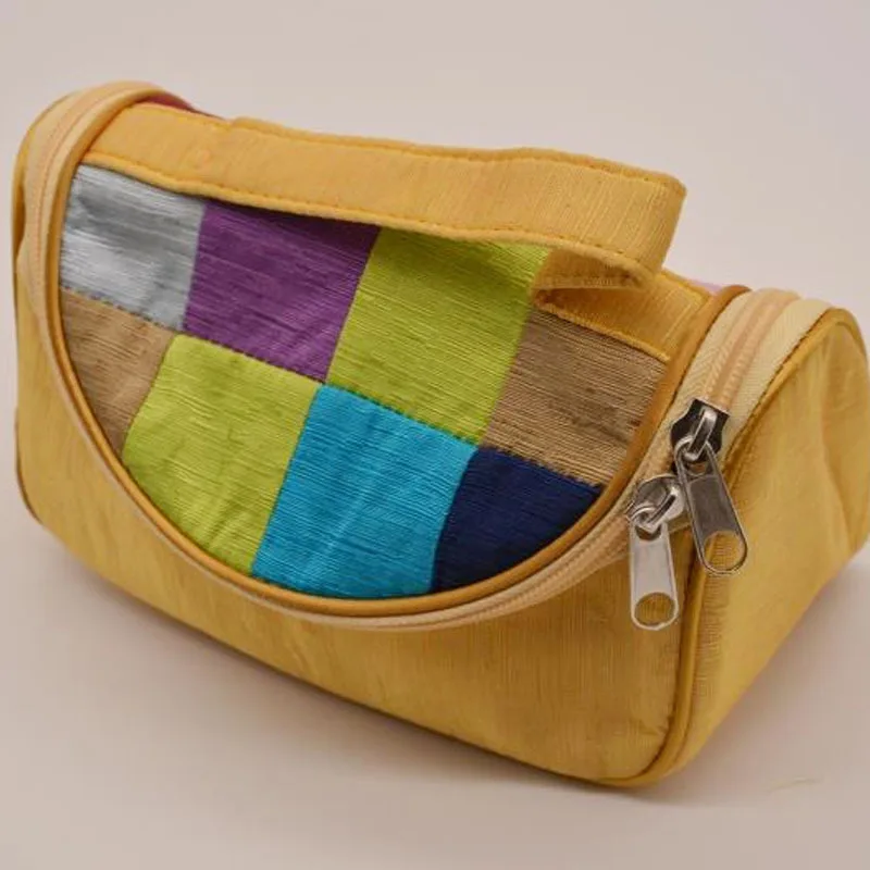 

Color Stripes Square Bag Cosmetic Bag Storgage Bag Fabric Traditional Folk Custom Key Carrying Storage Change