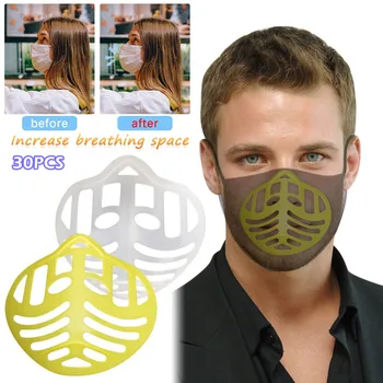 

Mascarilla 30pc Washable Reusable Silicone Mask Holder Increases The Breathing Space To Help Breathing Mouth Caps Washable